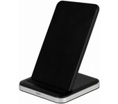 Vivanco QICHARSTANDVV10 Smartphone Aluminio, Negro USB Cargador inalámbrico Carga rápida Interior