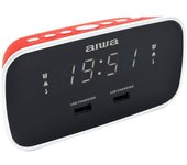 Radio reloj despertador Aiwa CRU-19RD | digital | Rojo