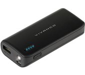 Vivanco Power Bank 5200mAh Ión de litio Negro