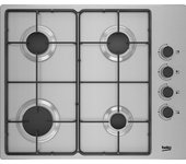Placa de Gas Beko HIGG64103SXN | 4 Zonas | Inox | Gas Natural | Butano Opcional