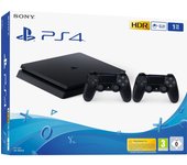 Sony PlayStation 4 Slim + 2 x DualShock 4 V2 1 TB Wifi Negro