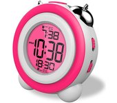 Daewoo DCD-220PK despertador Reloj despertador digital Rosa, Blanco