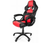 Arozzi Monza Silla para videojuegos universal Asiento acolchado Negro, Rojo