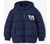 VERTBAUDET Chaqueta acolchada estilo universitario para niño azul marino