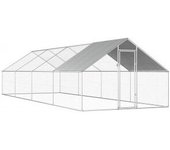 vidaXL Jaula Gallinero De Exterior De Acero Galvanizado 2.75x8x1.92 M