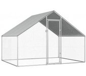 vidaXL Jaula Gallinero De Exterior De Acero Galvanizado 2.75x2x1.92 M