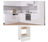 vidaXL Armario De Horno De Contrachapada Blanco Brillo 60x46x81.5 Cm
