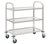 vidaXL Carrito De Cocina De 3 Alturas 96.5x55x90 Cm Acero Inoxidable