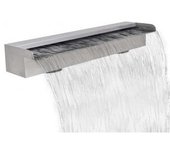 vidaXL Fuente Cascada Rectangular Piscina Acero Inoxidable 60 Cm