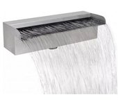 vidaXL Fuente Cascada Rectangular Piscina Acero Inoxidable 30 Cm