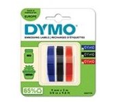 Dymo S0847750 cintas 3D negro, azul y rojo 9mm (x3)