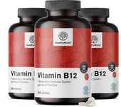 HealthyWorld® 3x Vitamina B12 500 µg, en total 1095 comprimidos