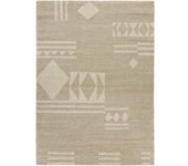 Atticgo Alfombra geométrica beige, 120x170 cm