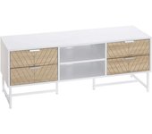 Homcom Mueble de tv blanco 120 x 39 x 48 cm