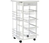 Homcom Carrito de cocina 47x37x83 cm blanco