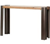 Adda Home Consola marron de madera 132x36x81cm