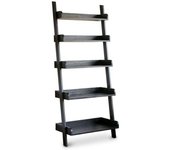 PIB Librería de escalera de madera negra