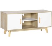 Homcom Mueble de tv marrón 120 x 40 x 55 cm
