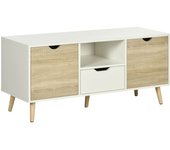 Homcom Mueble de tv blanco 110 x 40 x 50 cm