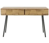 Mathi Design Consola de madera maciza y acero  120