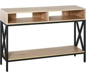 Homcom Mesa de consola 120x23.5x75 cm roble