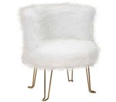 Mauro Ferretti Sillón felpa tela blanca 73x64x77 cm