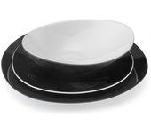 Medard de Noblat Vajilla de 18 piezas porcelena negro