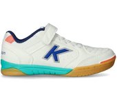 Kelme - Zapatilla de fútbol sala Precision Elastic, Unisex, Blanco, 31