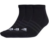 Adidas - Calcetines Cushion Low (3 Pares), Unisex, Black, L [43-45]