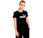 Puma - Camiseta Essentials Logo Mujer, Mujer, Black, XS