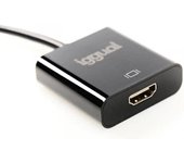 iggual - Adaptador DisplayPort a HDMI con Cable de 25 cm | Convertidor DP (Macho) a HDMI (Hembra) - Color Negro