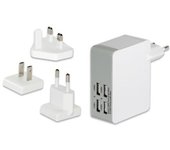 Ednet 31809 cargador de dispositivo móvil Universal Blanco Corriente alterna Interior