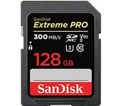 SanDisk Extreme PRO - Targeta de Memoria SDXC de 128GB, hasta 300MB/s, UHS-II, Class 10, V90, U3