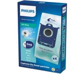 Philips FC8022/04 - Cuatro bolsas S-bag desechables, antialergias para aspiradores Philips y de otras marcas