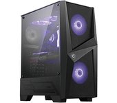 MSI MAG FORGE 100M Mid-Tower - Caja de PC Gaming, 2 x 120 mm RGB + 1 x 120 mm Ventiladores Incluidos, Panel Cristal Templado, ATX, mATX, Mini-ITX, Negro