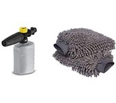 Kärcher FJ 6 Boquilla de Espuma, volumen recipiente: 0,6 l, color: transparente, consumo de detergente ajustable manualmente, compatible con todas las hidrolimpiadoras K2 a K7 de Kärcher