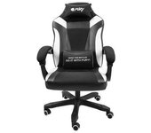 FURY Avenger M+ Silla para videojuegos universal Asiento acolchado Negro, Blanco