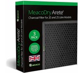 Filtro de carbón activo MeacoDry Arete para deshumidificadores de 20L y 25L, pack de 3 filtros, elimina olores, mejora la calidad del aire y optimiza el rendimiento.