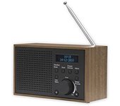 Radio Digital Dab+ y FM. DENVER DAB-46 Dark Grey. Reloj,Despertador y Alarma. Funciona Tanto con batería como Corriente. Salida Audio 2W. Acabado Madera.