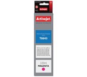 Activejet Botella de tinta AE-664M para impresora Epson, Recambio Epson T6643; Supreme; 100 ml; magenta