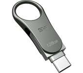 Silicon Power Memoria USB de 128 GB USB3.0 C80 Silver Type-c Ready - - Memoria USB de 128 GB, sp128gbuc3 C80 V1s