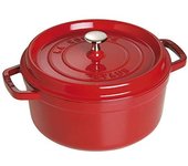 Staub La Cocotte 26 cm, redondo, rojo cereza, hierro fundido, 26 cm