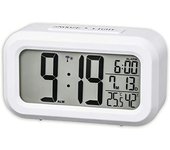 Hama | Reloj Digital con Radio, (Radio Despertador Digital, iluminación LED, función Reloj, Fecha, Temperatura y Humedad, función Alarma Creciente) Blanoc