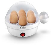ADLER AD-4459 Cuece Huevos Eléctrico para 7 Huevos, Tapa Transparente, Ajuste de Cocción, Protección por Sobre Calentamiento, 360W, Libre de BPA