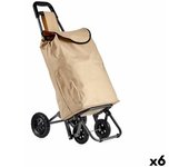 Carro de compra kinvara wr3069-3 negro beige 30 l 22 x 98 x 38 cm (6 unidades)