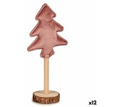 Krist+ Árbol de Navidad Poliéster Rosa Madera 8 x 13 x 30 cm (12 Unidades)