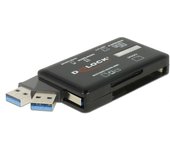 DeLOCK 91758 lector de tarjeta USB 3.2 Gen 1 (3.1 Gen 1) Negro