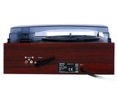 CAMRY CR1113 Tocadiscos Retro 33-45-78 RPM, Radio Am-FM, Estéreo, Despertador, Estilo Vintage, AUX 3,5 mm, Despertador, Pantalla LCD