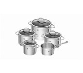 ZWILLING Juego de ollas de 5 Piezas, 4 Tapas, Apto para Inducción, Acero Inoxidable, Essence