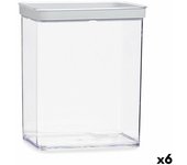 Tarro transparente silicona poliestireno abs 3,3 l 10,5 x 23,7 x 21 cm (6 unidades)